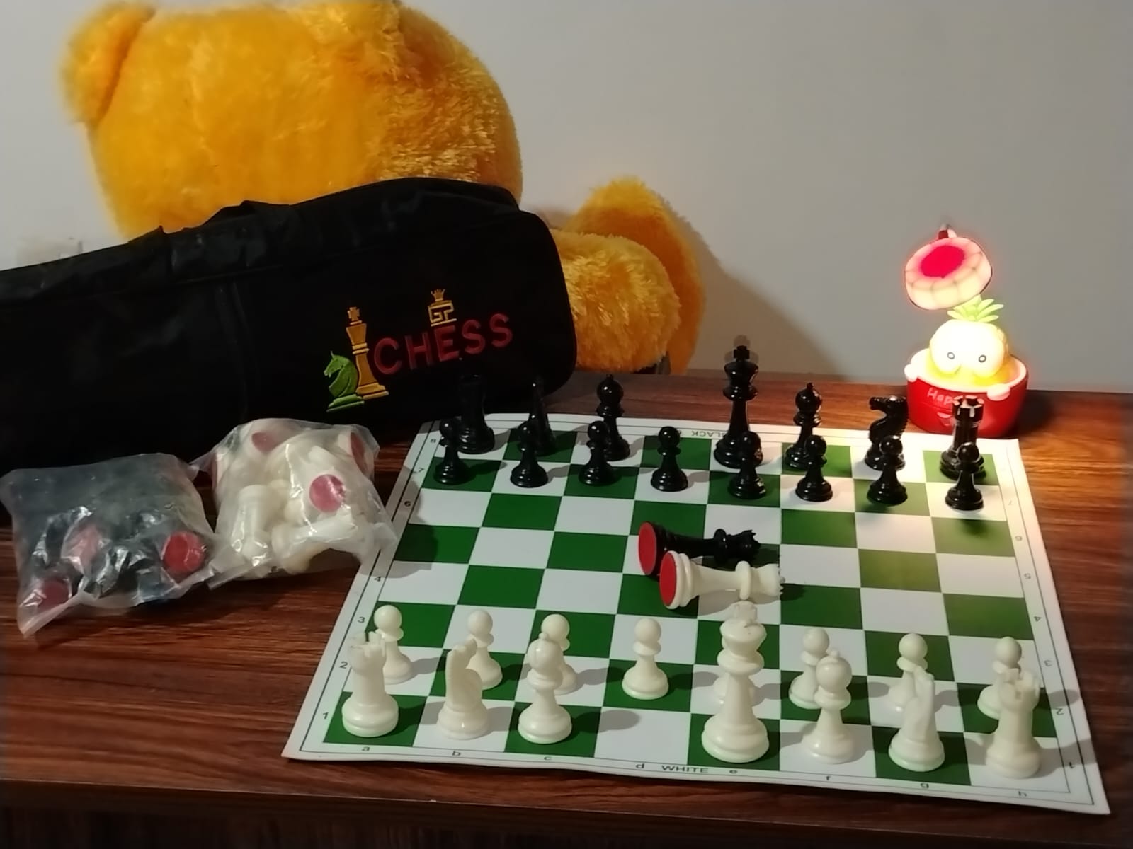 Indian Chess Board with Chess Bag